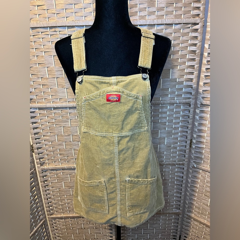 Dickies Corduroy Overall Jumper Dress in color Ginger